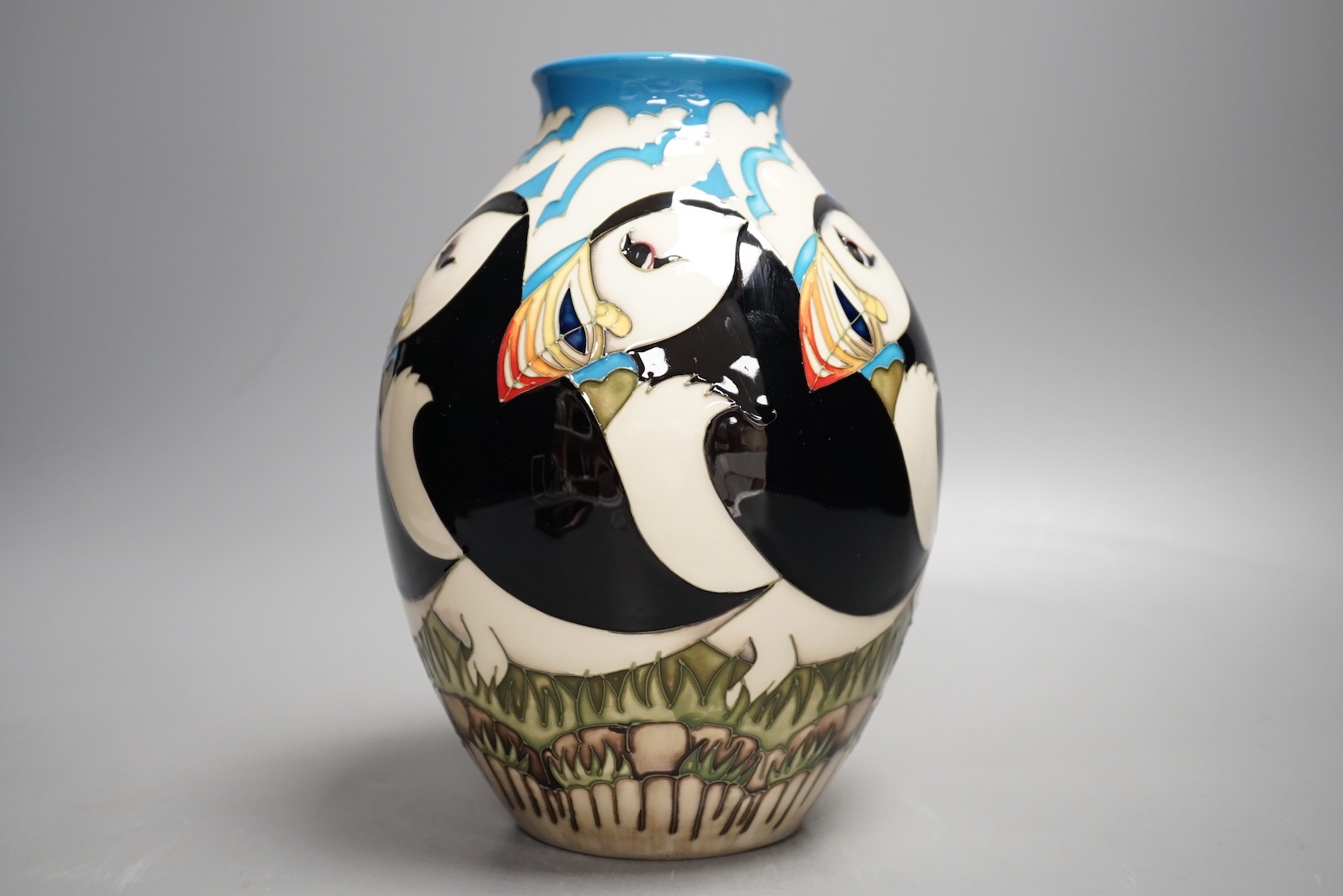 A Moorcroft 'Lindisfarne' vase, 2012, 114 by Vicky Lovatt, 36 cms high.